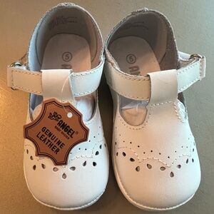 Angel White Dress Shoes with Perforated Design